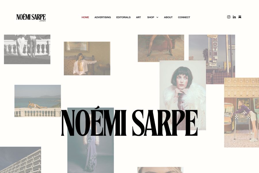 Portfolio website noemisarpe.com, built by Algoryme